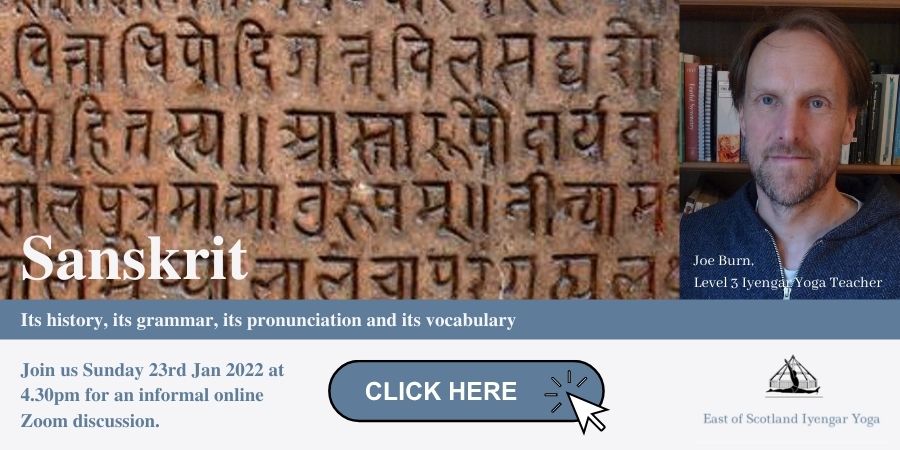Join us for an informal online conversation about Sanskrit and Iyengar Yoga