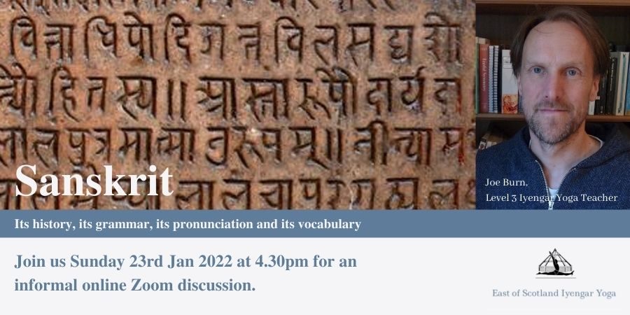 Join us for an informal online talk on Sanskrit and Iyengar Yoga